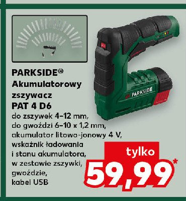 Zszywacz akumulatorowy 4 v Parkside promocja