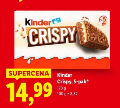 Baton Kinder Crispy 5-pak promocja w Lidl