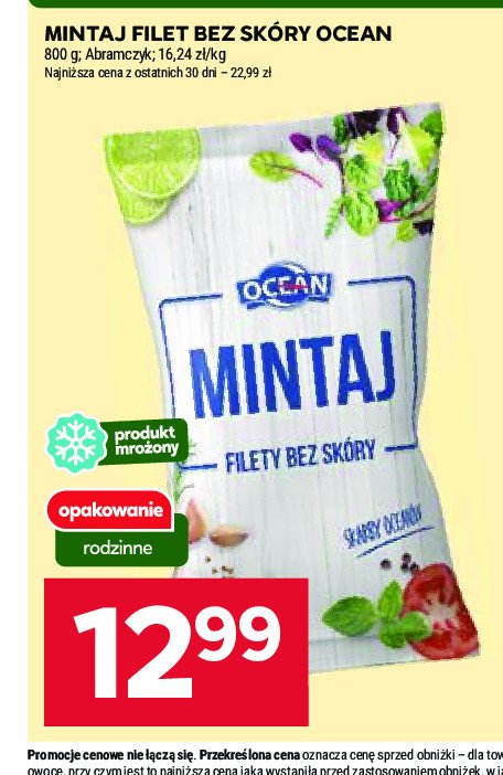 Mintaj filet bez sk贸ry Ocean (ryby) promocja