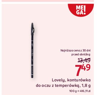 Konturówka do oczu z temperówką czarna Lovely eye liner promocja