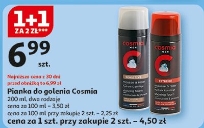 Pianka do golenia Cosmia promocja w Auchan