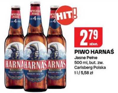 Piwo Harnaś Jasne Pełne promocja w Chorten