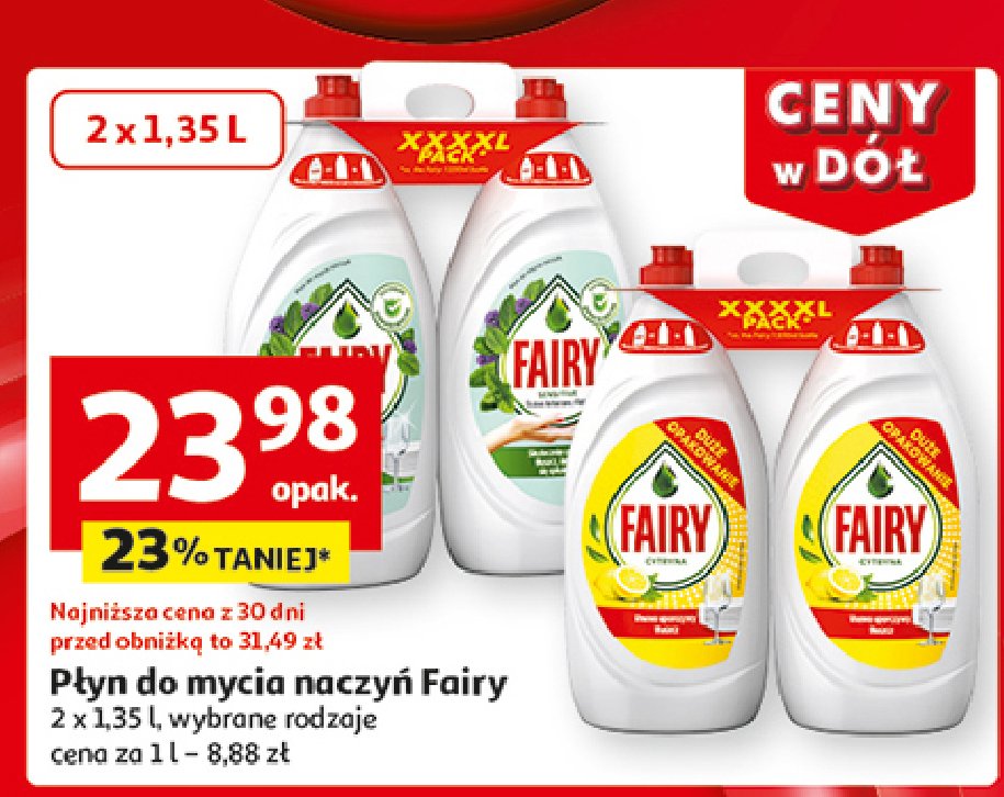 Płyn do mycia naczyń teatree & mint Fairy sensitive promocja w Auchan