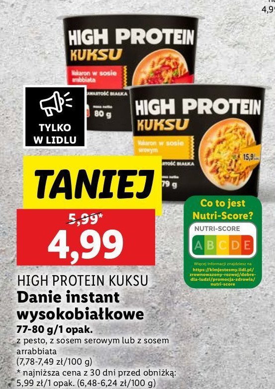 Makaron w sosie arrabbiata Kuksu promocja