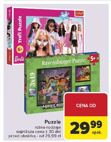 Puzzle modna barbie 160 el. Trefl promocja w Carrefour