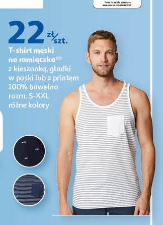 T-shirt męski na ramiączkach s-xxl Auchan inextenso promocja