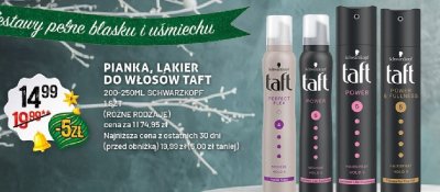 Pianka, lakier do włosów Taft Schwarzkopf 200-250ml (różne rodzaje) promocja w Arhelan
