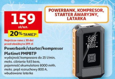 Powerbank/starter/kompresor Platinet PMPBTP promocja w Auchan