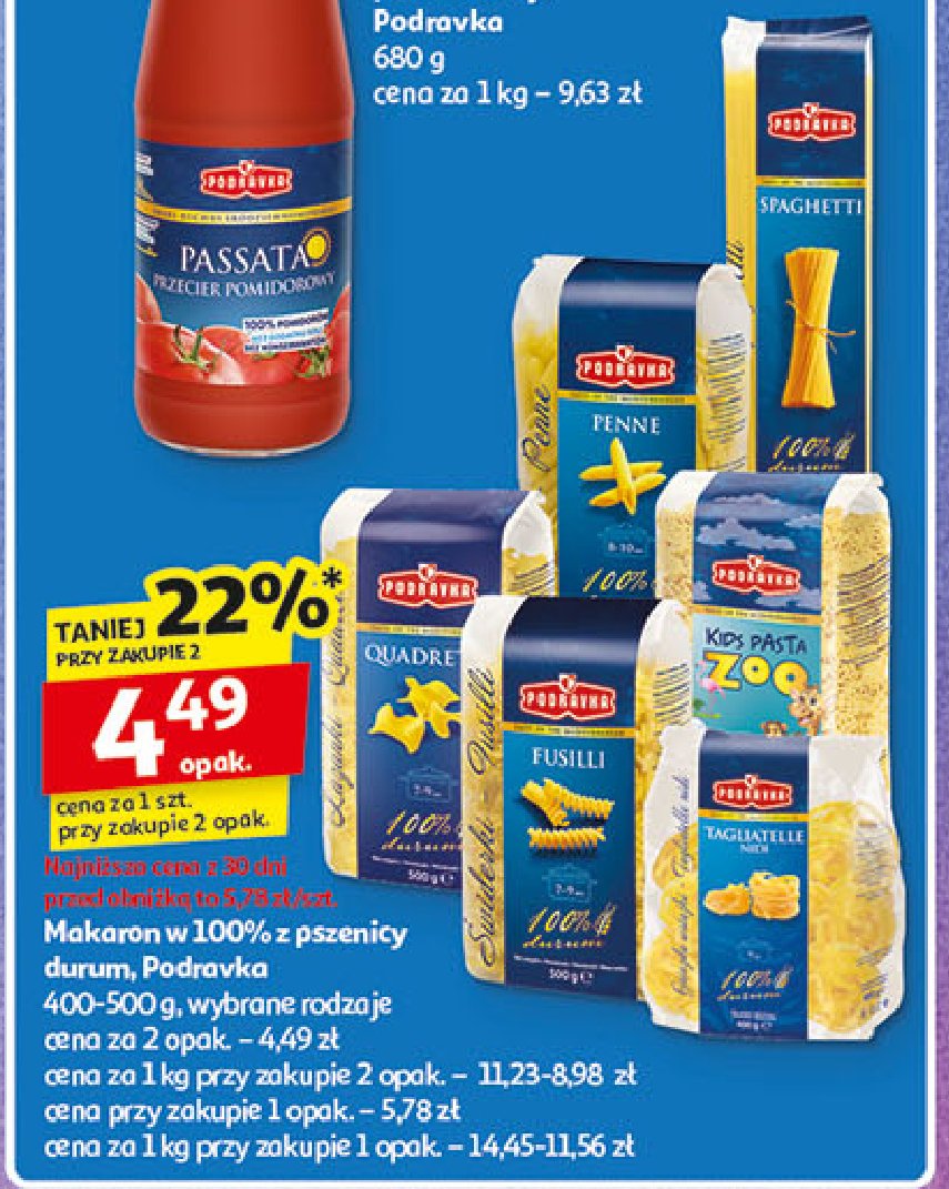 Makaron tagliatelle Podravka promocja