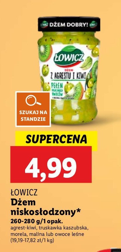 Dżem agrest-kiwi Łowicz promocja