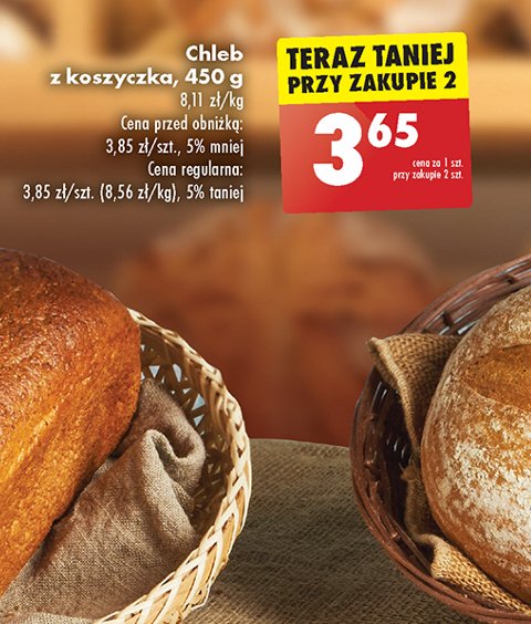 Chleb z koszyczka promocja w Biedronka