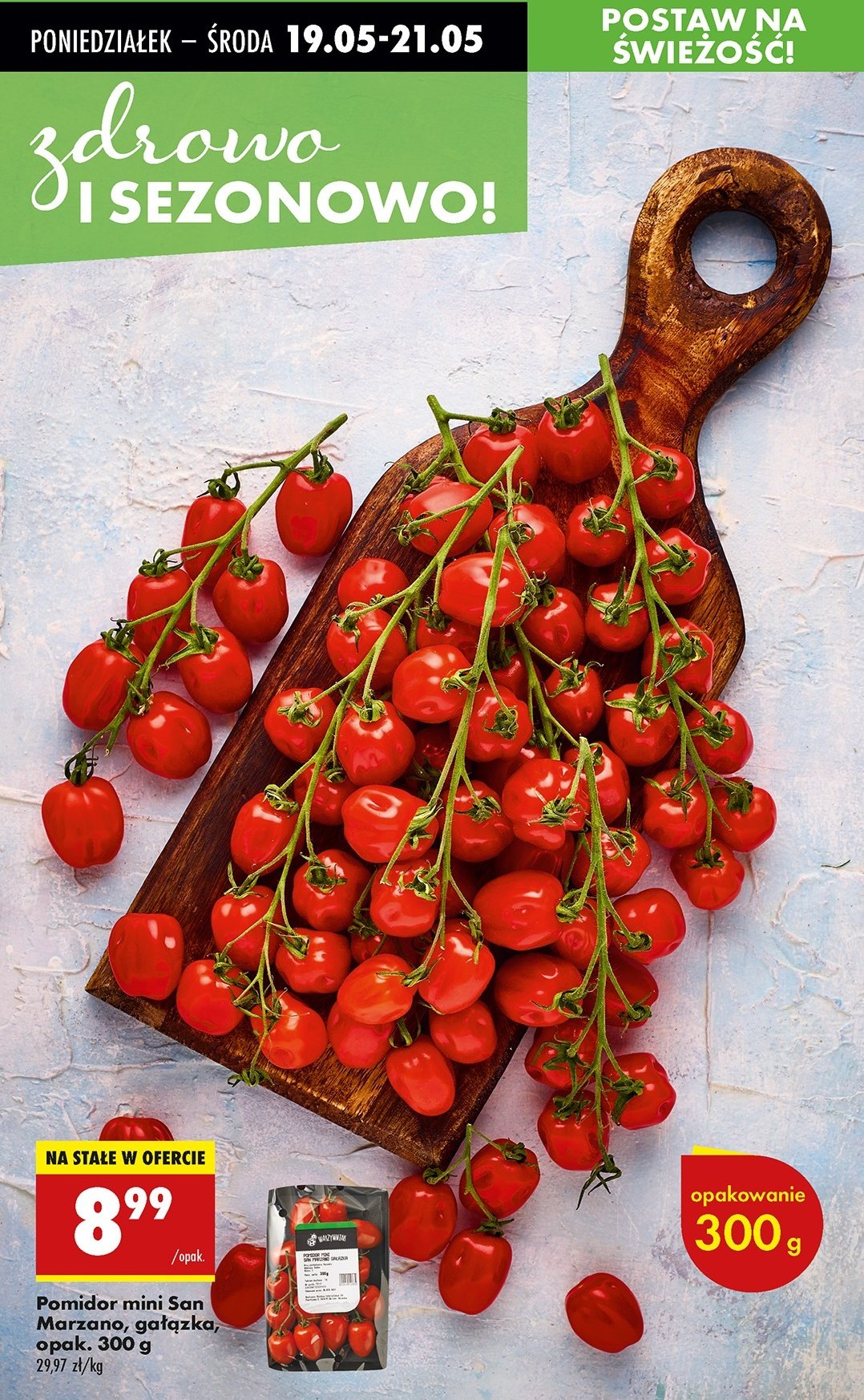Pomidory san marzano promocja w Biedronka