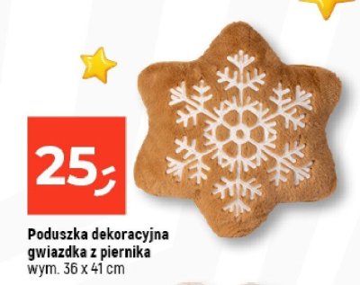Poduszka dekoracyjna gwiazdka z piernika promocja w Dealz