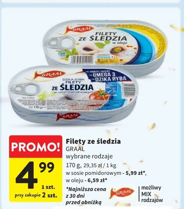 Filety śledziowe w oleju Graal promocja