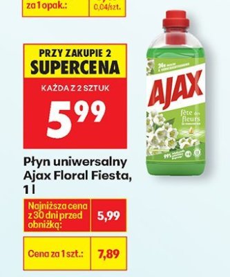 Płyn uniwersalny Ajax Floral Fiesta, 1 l promocja w Biedronka