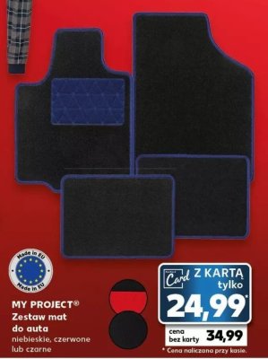 Zestaw mat do samochodu czarne K-classic myproject promocja