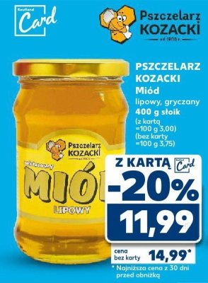 Miód Pszczelarz Kozacki lipowy, gryczany 400 g promocja w Kaufland