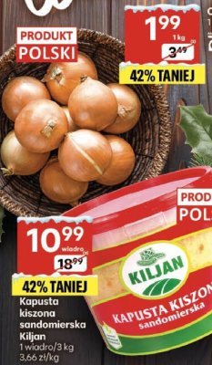 Kapusta kiszona sandomierska Kiljan promocja w Delikatesy Centrum