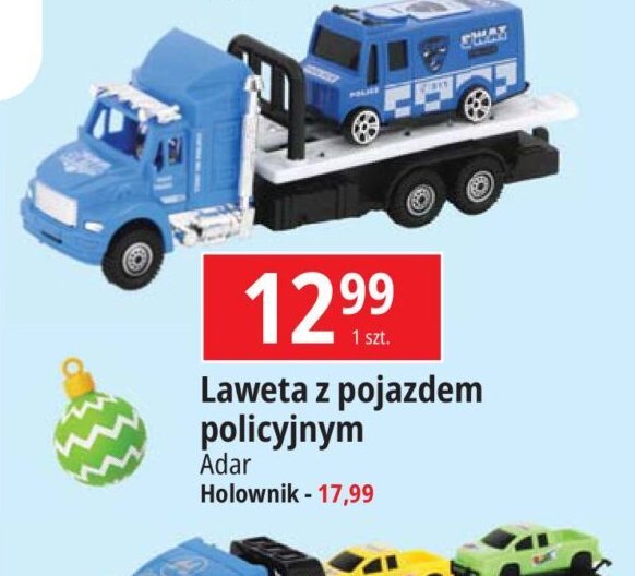 Laweta z pojazdem policyjnym Adar promocja w Leclerc