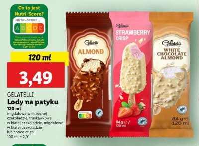 L贸d white chocolate almond Gelatelli promocja