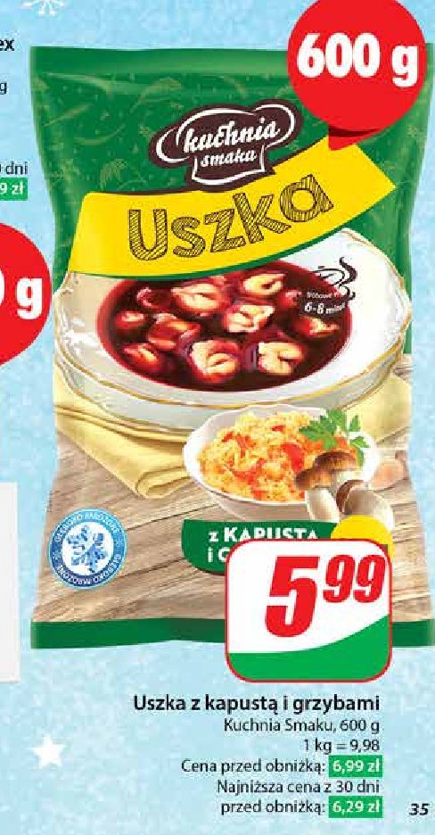 Uszka z kapustą i grzybami Kuchnia smaku promocja