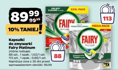 Kapsułki do zmywarki Platinum 88-113 szt. promocja w Netto