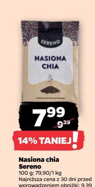 Nasiona chia Sereno promocja w Netto