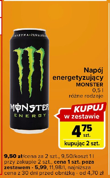 Nap贸j energetyczny Monster energy classic promocja