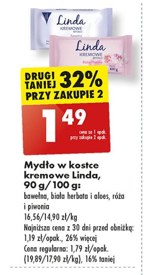 Mydło kremowe bawełna Linda promocja