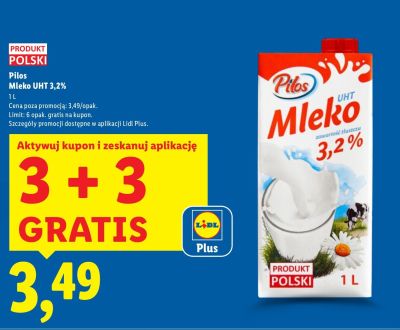 Mleko UHT 3,2% promocja w Lidl