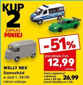 Samochodzik nex 1:39 Welly promocja