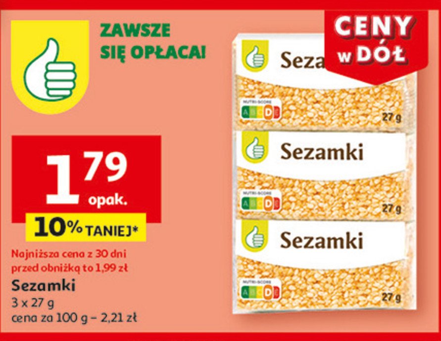 Sezamki Podniesiony kciuk promocja w Auchan