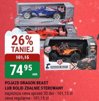 Pojazd Dragon Beast lub Bolid zdalnie sterowany promocja w bi1