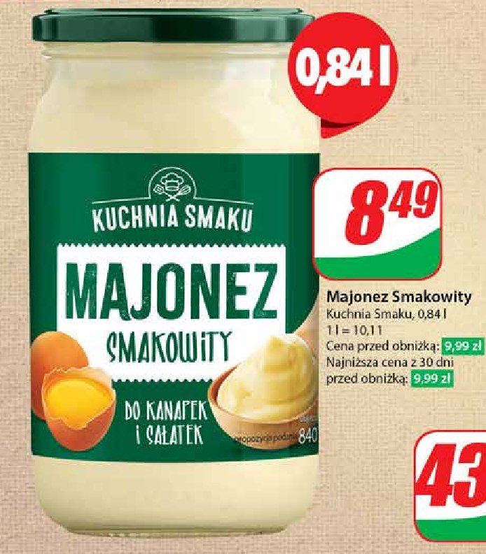 Majonez smakowity Kuchnia smaku promocja w Dino