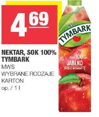 Nektar, sok 100% Tymbark MWS promocja w SPAR