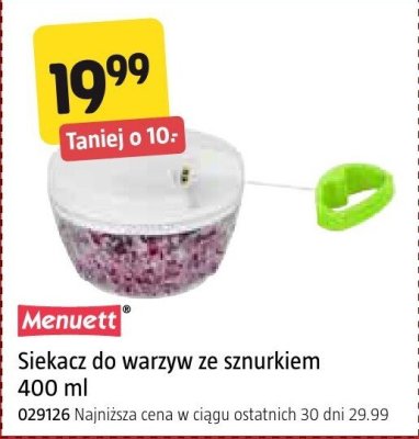 Siekacz do warzyw ze sznurkiem Menuett 400 ml promocja w Jula