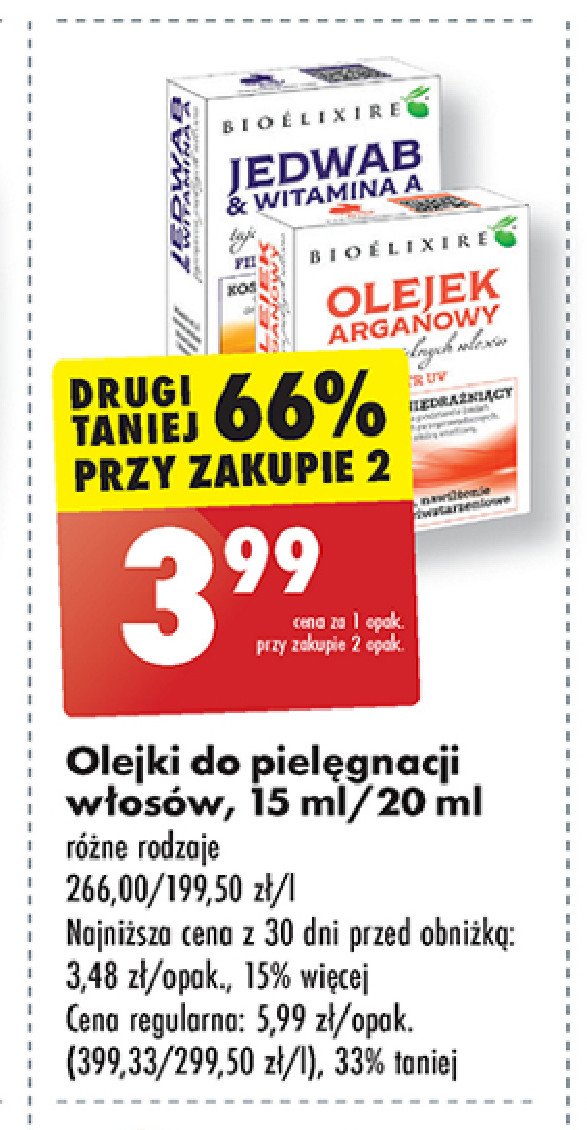 Olejek arganowy Bioelixire promocja