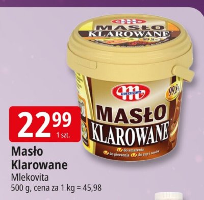 Masło klarowane Mlekovita promocja w Leclerc