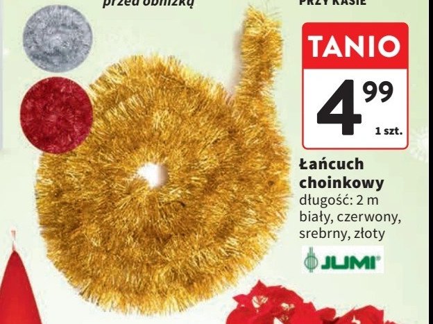 Łańcuch choinkowy 2 m srebrny Jumi promocja w Intermarche