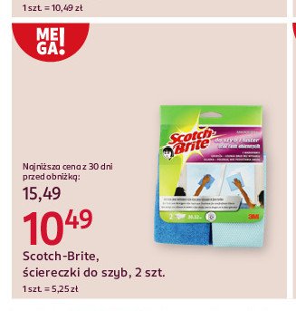 Ścierka z mikrofibry do szyb i luster Scotch-brite promocja w Rossmann