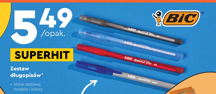 Długopis round stick exact mix Bic round stick promocja