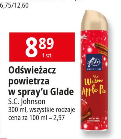 Odświeżacz warm apple pie Glade by brise promocja