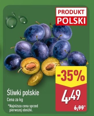 Śliwki polskie promocja w Aldi