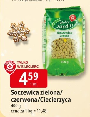 Soczewica zielona/czerwona/ciecierzyca promocja w Leclerc