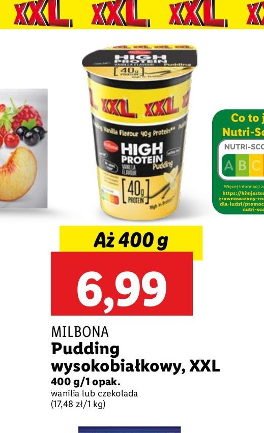 Pudding wysokobiałkowy czekoladowy Milbona promocja