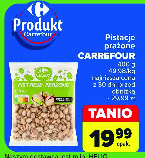 Pistacje prażone Carrefour promocja