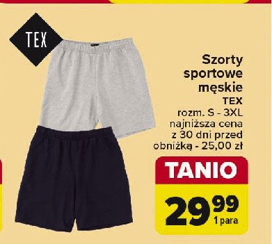 Szorty sportowe męskie s-3xl Tex promocja