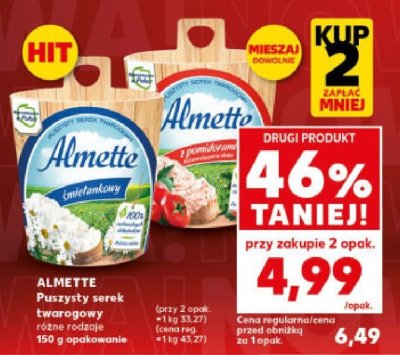Puszysty serek twarogowy różne rodzaje promocja w Kaufland