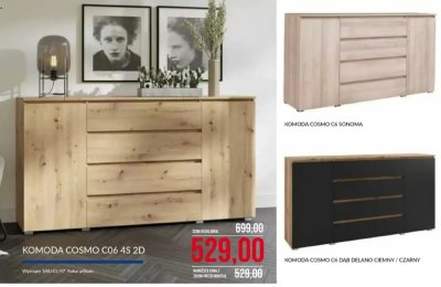 Komoda COSMO C6 SONOMA ABRA MEBLE promocja w Abra Meble