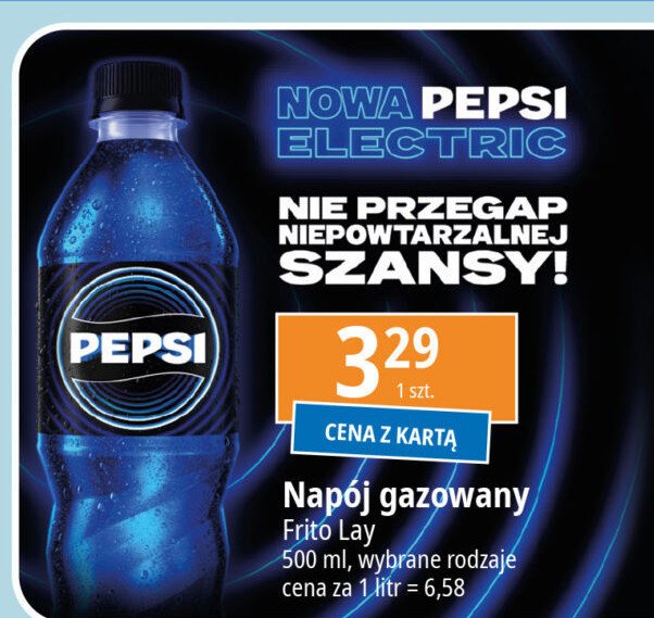 Napój PEPSI BLUE promocja w Leclerc